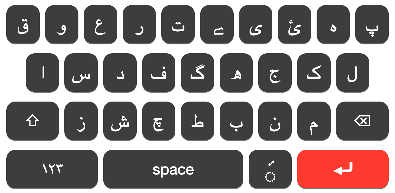 Perso-Arabic Koshur keyboard