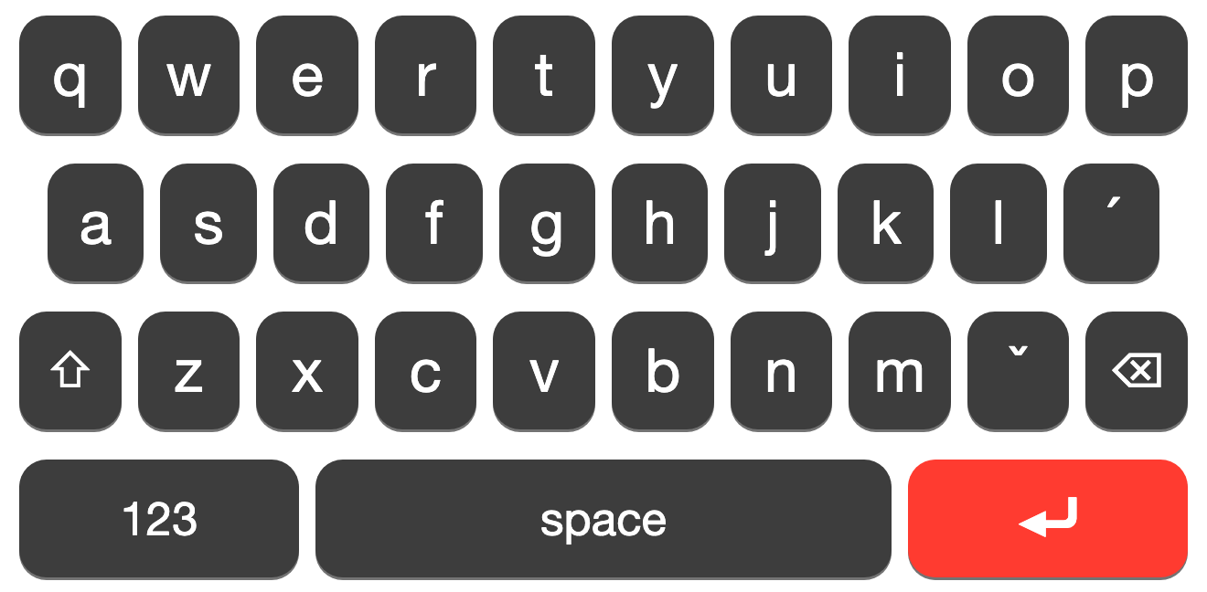 Kóshurkhat Latin keyboard with accent keys